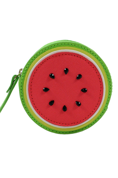 Kate Spade New York Womens Leather Make A Splash Watermelon Coin Pouch Red
