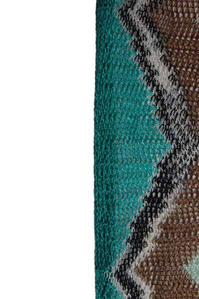 Missoni Women's Fringe Edge Multicolor Striped Scarf Size 74"X 15"