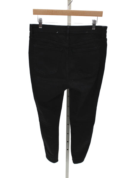J Crew Women Black Skinny Jeans Mid Rise 24 Inseam Size 29