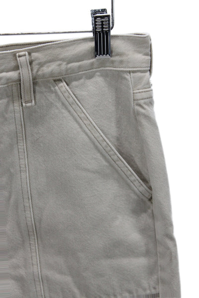Agolde Women Cargo Pants Beige Organic Cotton Button Closure Size 27