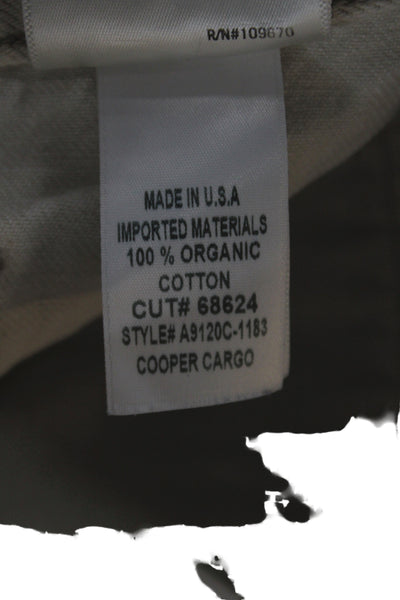 Agolde Women Cargo Pants Beige Organic Cotton Button Closure Size 27