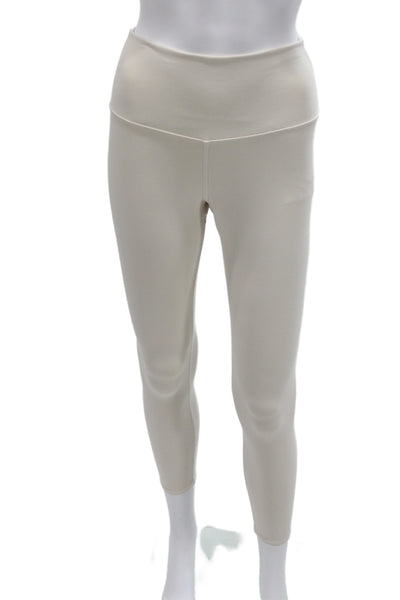 Alo Womens Ankle Leggings Beige Polyester Athleisure Spring Size S