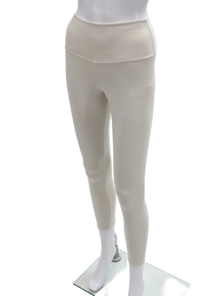 Alo Womens Ankle Leggings Beige Polyester Athleisure Spring Size S