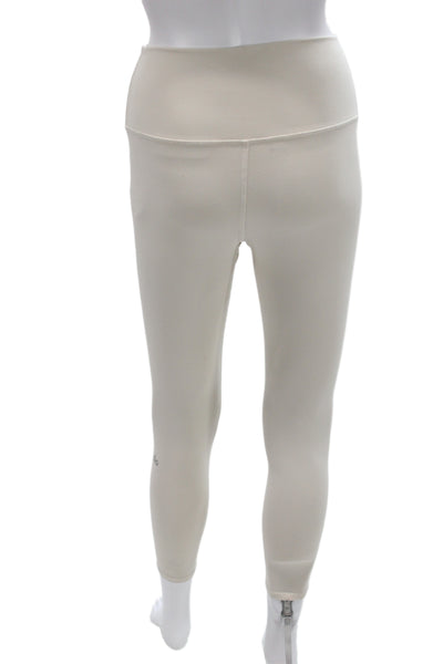Alo Womens Ankle Leggings Beige Polyester Athleisure Spring Size S