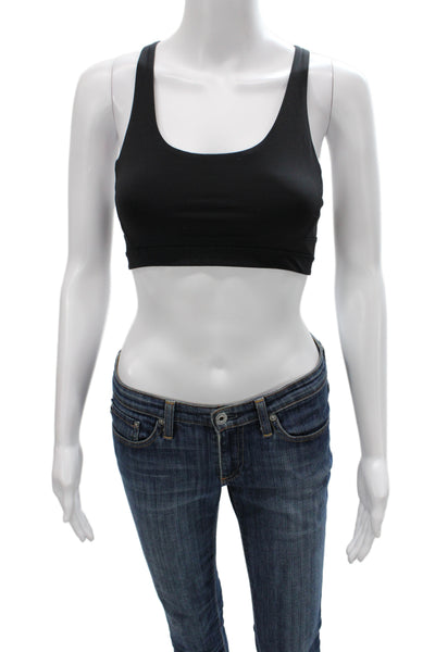 Lululemon Womens Spandex Racer Back Sports Bra Black Size XS