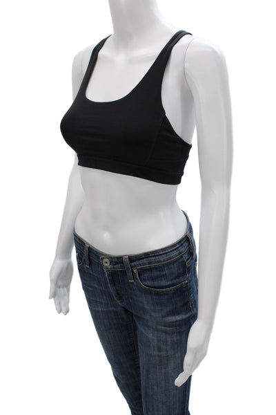 Lululemon Womens Spandex Racer Back Sports Bra Black Size XS