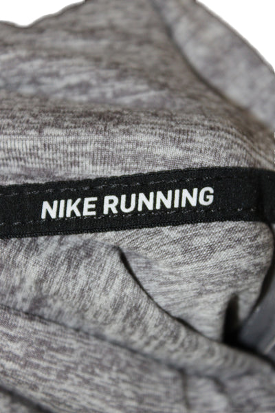 Nike Women Pullover Mock Neck Long Sleeve Gray Athleisure Top Size M