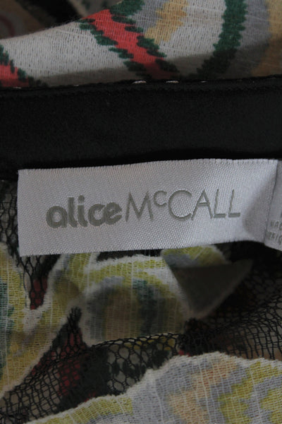 Alice McCall Women Black Floral Playsuit High Neck 3/4 Sleeve Size 2
