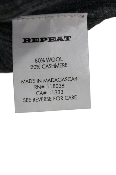 Repeat Womens Gray V-Neck Pullover Sweater 80% Wool Long Sleeve Size S