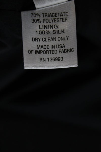 Index Women Basic Black Blouse 3/4 Sleeve Round Neck Zip Size XL