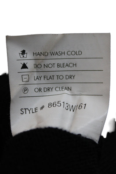 Repeat Women Cardigan Black V-Neck Merino Wool Long Sleeve Size S