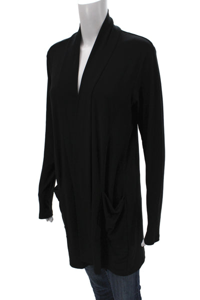 Sympli Womens Black V-Neck Long Sleeve Cardigan Casual Size 8