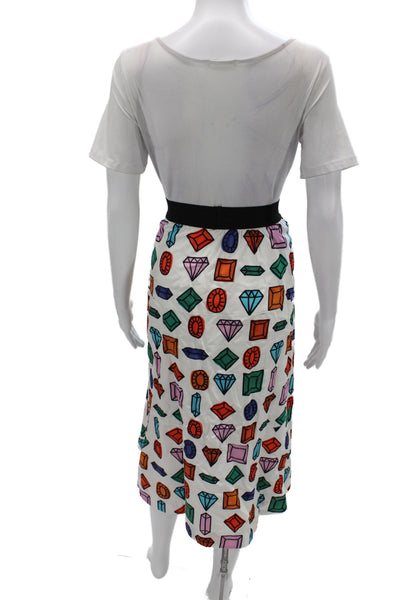 Maeve Anthropologie Women Multicolor Argyle Straight Pencil Skirt Cotton Size S