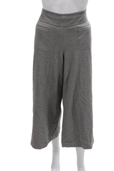 Elevenses Anthropologie Women Cropped Gray Pants Zip Inseam 25 Size 6