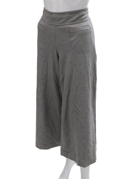 Elevenses Anthropologie Women Cropped Gray Pants Zip Inseam 25 Size 6