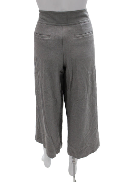 Elevenses Anthropologie Women Cropped Gray Pants Zip Inseam 25 Size 6