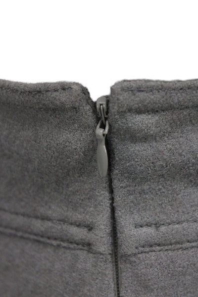 Elevenses Anthropologie Women Cropped Gray Pants Zip Inseam 25 Size 6