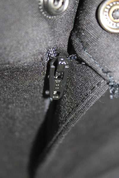 Banana Republic Womens Ankle Pants Black Button Rayon Size 6