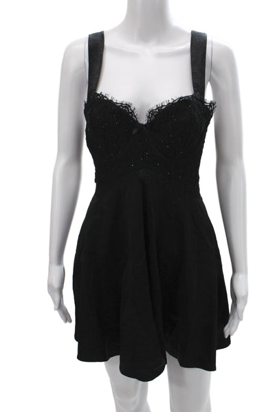 Majorelle Women Fit & Flare Cocktail Dress Black Sweetheart Sleeveless Size S