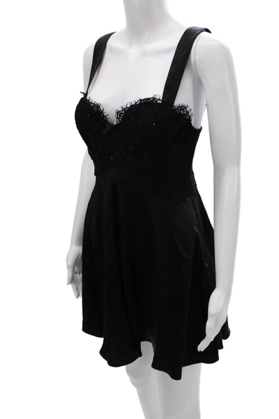 Majorelle Women Fit & Flare Cocktail Dress Black Sweetheart Sleeveless Size S
