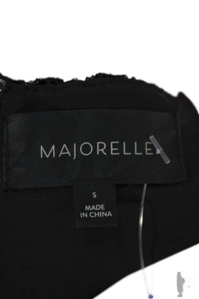 Majorelle Women Fit & Flare Cocktail Dress Black Sweetheart Sleeveless Size S