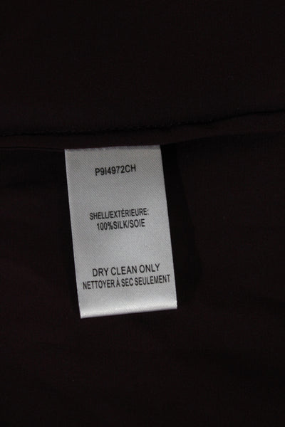Parker Women Silk Halter Camisole Blouse Sleeveless Tie Purple Size S
