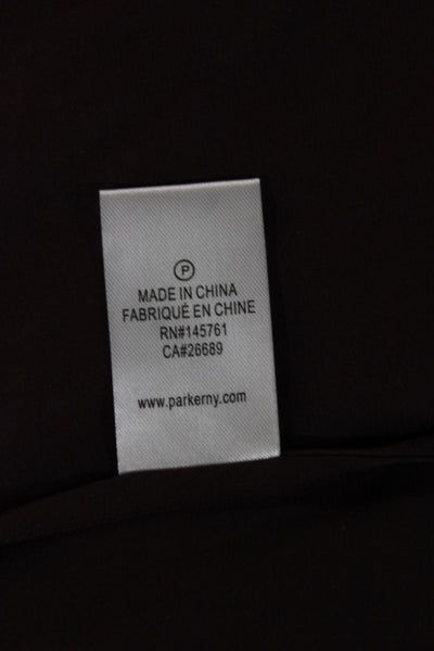 Parker Women Silk Halter Camisole Blouse Sleeveless Tie Purple Size S