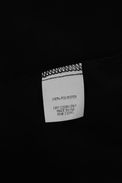 Amanda Uprichard Women Basic Sleeveless V-Neck Black Blouse Size M