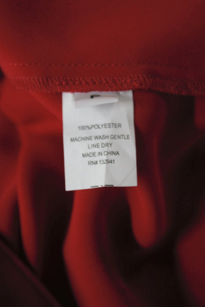 Amanda Uprichard Womens Red V-Neck Camisole Sleeveless Polyester Size PP