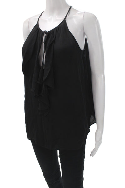 Joie Womens Silk Halter Camisole Black Tie Boho Size S