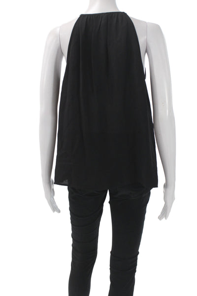 Joie Womens Silk Halter Camisole Black Tie Boho Size S