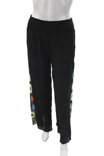 Elan Womens Harem Pants Black Pull On Boho Size M