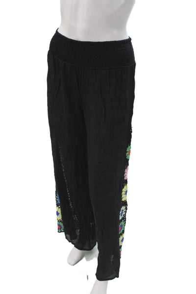 Elan Womens Harem Pants Black Pull On Boho Size M