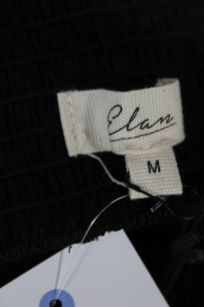 Elan Womens Harem Pants Black Pull On Boho Size M