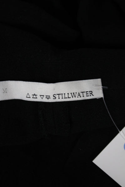 Stillwater Womens Black Cropped Rayon Button Pants Size M