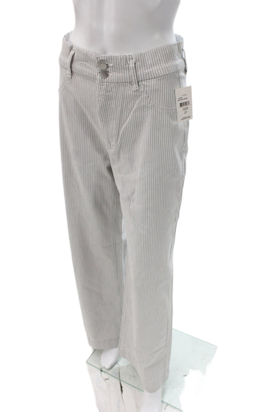 DL1961 Womens Wide-Leg Striped Gray Cotton Jeans Size 27