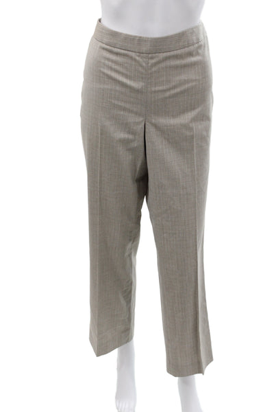 Etcetera Women Dress Pants Striped Beige Zip Inseam 27 Size 6