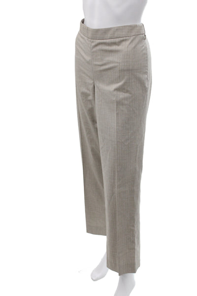 Etcetera Women Dress Pants Striped Beige Zip Inseam 27 Size 6