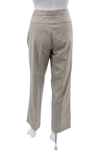Etcetera Women Dress Pants Striped Beige Zip Inseam 27 Size 6