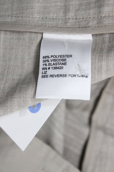 Etcetera Women Dress Pants Striped Beige Zip Inseam 27 Size 6