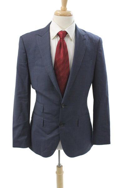 J Crew Mens Blue Merino Wool Blazer Button Size 38