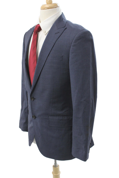 J Crew Mens Blue Merino Wool Blazer Button Size 38