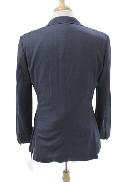 J Crew Mens Blue Merino Wool Blazer Button Size 38