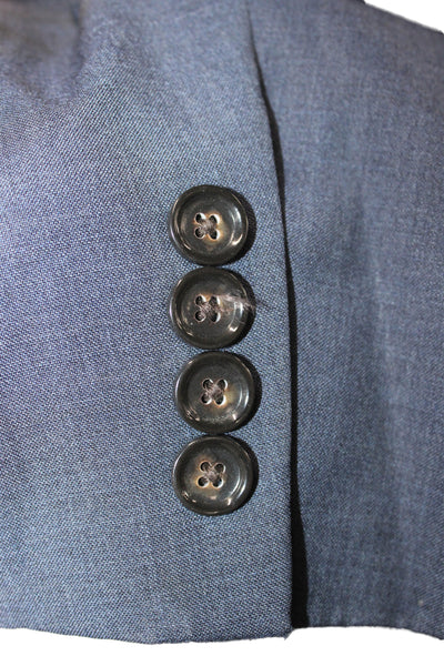 J Crew Mens Blue Merino Wool Blazer Button Size 38