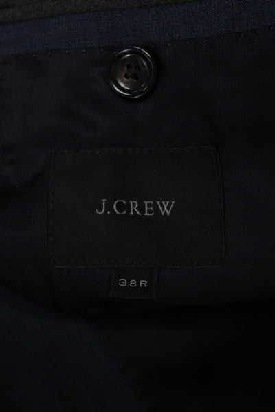 J Crew Mens Blue Merino Wool Blazer Button Size 38