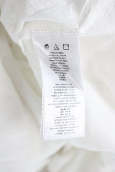Michael Michael Kors Women Shift Dress White V-Neck 3/4 Sleeve Size S