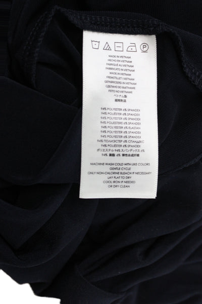 Michael Michael Kors Women Shift Dress Black V-Neck 3/4 Sleeve Mini Tie Size S