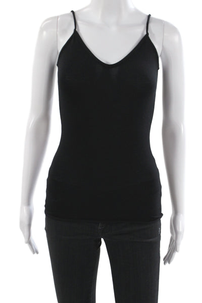 Rag & Bone Women V-Neck Black Viscose Tank Size 2XS