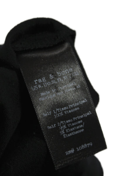 Rag & Bone Women V-Neck Black Viscose Tank Size 2XS