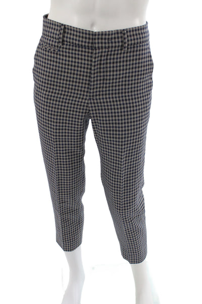 Club Monaco Men Blue Check Dress Pants Zip Closure Size 30